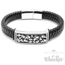 Herren Punk Biker Edelstahl Quadratischer Bordstein Weizenkette