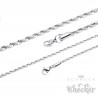 Edelstahl Damen Herren Kette Halskette Kordelkette Silber gedreht hochwertig 55cm