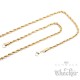 Edelstahl Damen Herren Kette Halskette Kordelkette Gold gedreht hochwertig 55cm