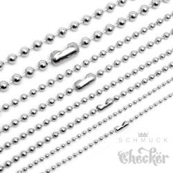 Edelstahl Damen Herren Halskette Kugelkette Kette silber dick dünn 1 - 6mm, 60cm