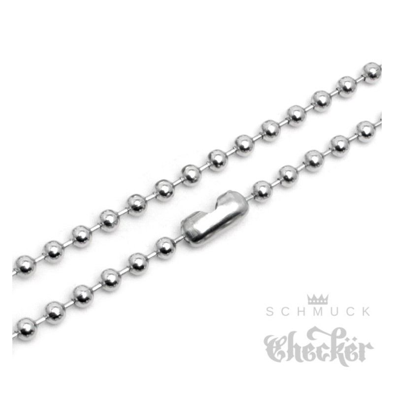 Kugelkette aus Edelstahl Herren Halskette dick dünn silber Kette für  Anhänger