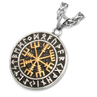 Kette mit goldenem Vegvisir