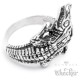 Edelstahl Ring Krokodil Alligator Echse silber detailliert hochwertig neu