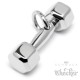 Edelstahl Anhänger Hantel Gewicht Fitness Sport Bodybuilder Schmuck silber + Halskette