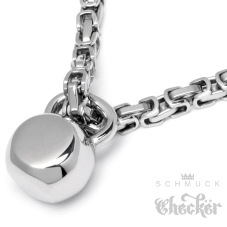 Edelstahl Herren Anhänger Hantel Gewicht KraftSport Bodybuilder Kettlebell + Königskette