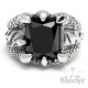 Edelstahl Männer Ring Onyx Stein Klaue Krallen verziert silber schwarz Stein Gothic