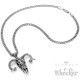 Edelstahl Anhänger Widder Schädel detailliert Totenkopf Sternzeichen 60cm Kette