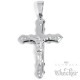 Großer Edelstahl Damen Herren Kreuz Anhänger mit Jesus silber + Königskette