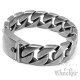 Massives XL Edelstahl Herren Armband Panzerkette dunkel grau schwer retro Stahl