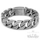 Massives XL Edelstahl Herren Armband Panzerkette dunkel grau schwer retro Stahl