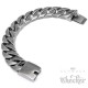 Massives XL Edelstahl Herren Armband Panzerkette dunkel grau schwer retro Stahl