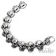 Totenkopf Armband Edelstahl groß silber Männer Harley Skull Bikerschmuck 21,5cm