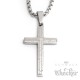 Edelstahl Damen Herren Anhänger kleines Kreuz mit heiligem Text schlicht + Kette