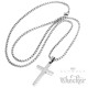 Edelstahl Damen Herren Anhänger kleines Kreuz mit heiligem Text schlicht + Kette