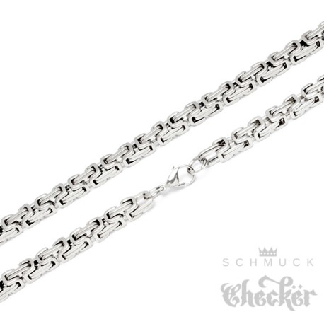 Hochwertige Edelstahl Kette Königskette Männer Halskette silber 60cm Biker Hiphop