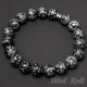Mot Roll Bead Perlen Armband Herren Männer schwarz Jaspis Edelstein Menbeads