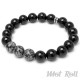 Mot Roll Bead Perlen Armband Herren Männer schwarz Achat Jaspis Onyx Menbeads