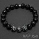 Mot Roll Bead Perlen Armband Herren Männer schwarz Achat Jaspis Onyx Menbeads