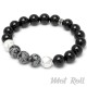 Mot Roll Bead Perlen Armband Herren Männer schwarz weiß Achat Onyx Menbeads