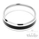 Edelstahl Herren Ring hochwertig schlicht silber schwarz Streifen massiv Zeitlos