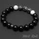 Mot Roll Bead Perlen Armband Herren Männer schwarz weiß Achat Onyx Menbeads