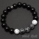 Mot Roll Bead Perlen Armband Herren Männer schwarz weiß Achat Onyx Menbeads