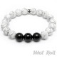 Mot Roll Bead Perlen Armband Herren Männer weiß schwarz Stein Menbeads