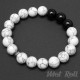Mot Roll Bead Perlen Armband Herren Männer weiß schwarz Stein Menbeads