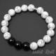 Mot Roll Bead Perlen Armband Herren Männer weiß schwarz Stein Menbeads