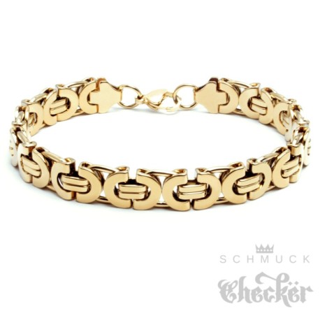 Edelstahl Männer Armband gold Königskette Armkette hochwertig Hiphop Biker