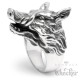 Großer Wildschwein Ring Edelstahl hochwertig silber Herren Männer Bikerring kaufen