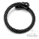 Stahlseil Ring schwarz flexibel Edelstahl Herren Wickelring Männer Geschenk