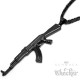 Schwarzer AK-47 Anhänger aus Edelstahl mit 60cm Königskette XL Kalaschnikow Gewehr