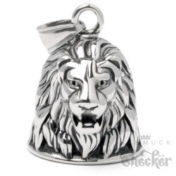 Löwenkopf Bikerbell aus Edelstahl detailliert Lion Löwe Motorrad Glocke Glöckchen