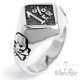 Massiver Edelstahl Biker Ring 1%er Onepercenter Einprozenter Outlaw Gesetzlos 1%