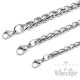 Edelstahl Damen Herren Kette Halskette Zopfkette Silber klassisch 60cm 5,5mm 8mm