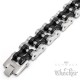 XXL Motorradketten-Armband aus Edelstahl Bikerschmuck Armkette silber schwarz massiv