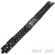 Mot Roll Schwarzes Onepercenter Armband aus Edelstahl 1%er Bikerarmband Outlaw
