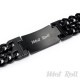 Mot Roll Schwarzes Onepercenter Armband aus Edelstahl 1%er Bikerarmband Outlaw