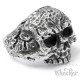 Alter Totenkopf Ring aus Edelstahl Bikerring Piraten Schädel verrottet Skull