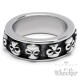 Massiver Totenkopf Ring aus Edelstahl Schädel Skull Bikerring silber Männer Schmuck