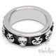 Massiver Totenkopf Ring aus Edelstahl Schädel Skull Bikerring silber Männer Schmuck
