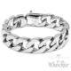 Massives Panzerarmband aus Edelstahl Männerarmband silber breit schwer Bikerschmuck