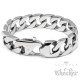Massives Panzerarmband aus Edelstahl Männerarmband silber breit schwer Bikerschmuck
