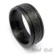 Mot Roll Schwarzer Carbon Ring mit Reifenprofil Reifen Bikerring Männergeschenk