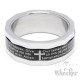 Herrenring aus Edelstahl mit Kreuz und Gebet silber schwarz Drehring Ring Geschenk