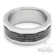 Herrenring aus Edelstahl mit Kreuz und Gebet silber schwarz Drehring Ring Geschenk