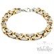 Edelstahl Herren Männer Byzantiner Armband Königskette Königsarmband silber gold