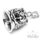 Biker-Bell mit Tigerkopf aus Edelstahl Tiger silber Motorrad Glücksglocke Geschenk