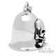 Biker-Bell mit Totenkopf aus Edelstahl Motorrad Glücksglocke Skull Cross Bones